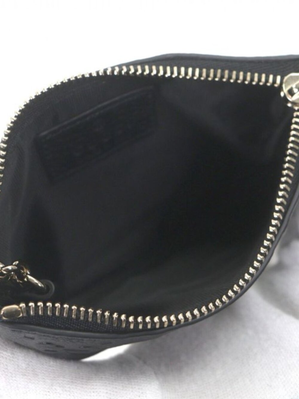 Gucci Leather GG Emblem Key Pouch Coin Case Black Gold Box Stora - Picture 5 of 9
